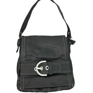 Coach Black Leather Soho Flap Shoulder Bag 8A08
